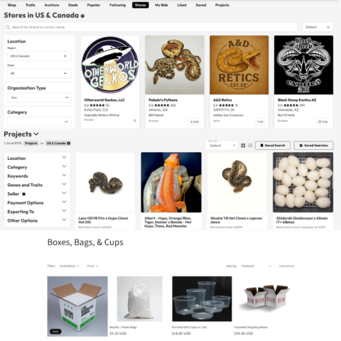 Web Marketplace for Specialty Live-Animals & Supplies