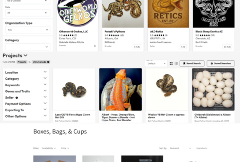 Web Marketplace for Specialty Live-Animals & Supplies