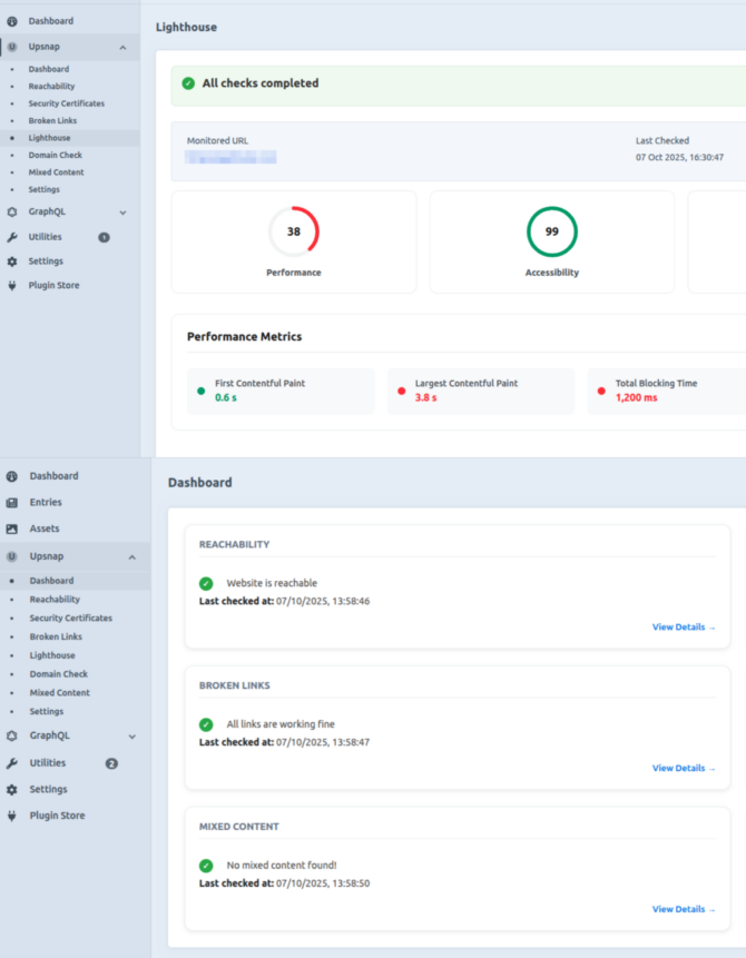 Upsnap: All-in-One Monitoring Plugin for Craft CMS
